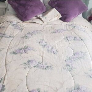 REVERSIBLE BEDDING TWIN- The BAY- Floral and Cream W large pillow case​
